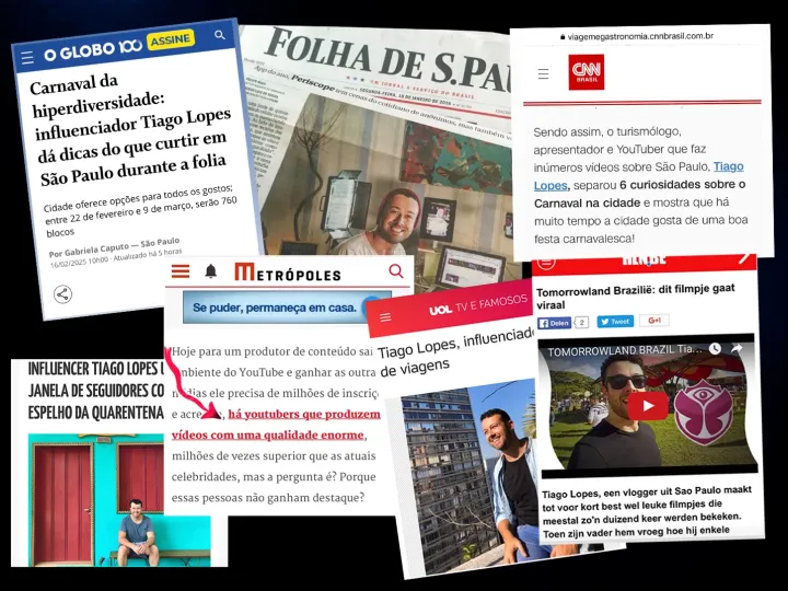 Tiago Lopes na mídia: matérias em O Globo, Folha de S.Paulo, CNN Brasil, Metrópoles e UOL